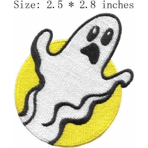 White spirit 2.5"wide embroidery patch for christmas/Hallowmas/almofada