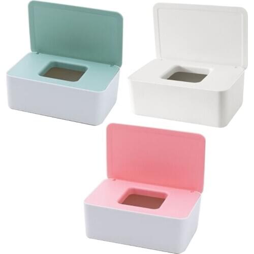 Baby Wipes Dispenser Tissue Napkin Case Holder Mouth Mask Storage Box Three-Layer Seal Design Non-Slip Container