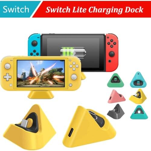 For Nintendo Switch Lite PortableTravel Over-voltage Protection Triangle Charging Stand NS Switch DC15V/1.2A Fast Charging Dock