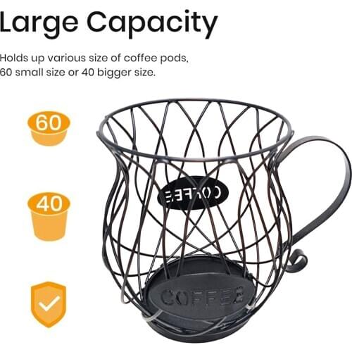 Home Kitchen Storage Rack Fruit Storage Rack Coffee Capsule Cup Holder Durable Special Storage Basket Kitchen Supplies