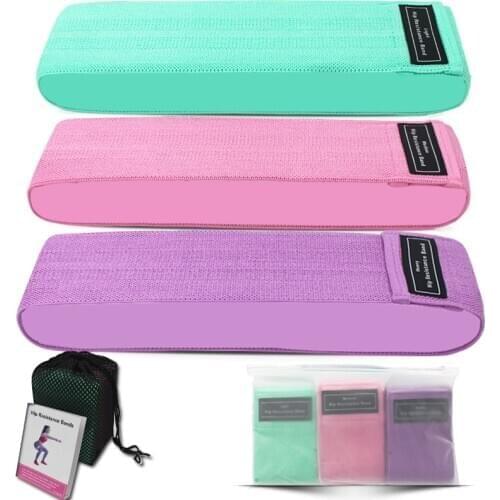 Yoga stretch band Training Pull Rope For Sports Pilates Hip belt Fitness Hip Loop Resistance Bands Squat belt 3-Piece