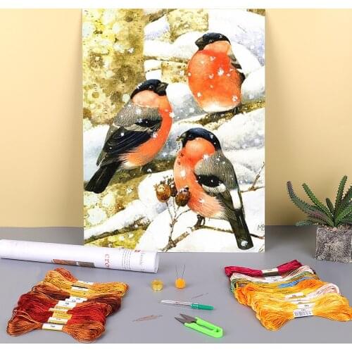 Animal Bird Printed Canvas 11CT Cross Stitch Full Kit Embroidery DMC Threads Knitting Painting Handicraft Craft Sales Magic