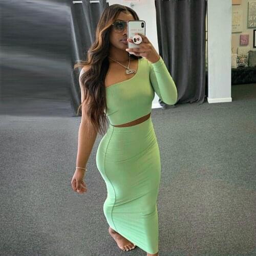 Two Piece Set Crop Top Long High Waisted Pencil Skirt Sets Summer Dress Suit Sexy Outfits Clothing Bodycon Maxi Dresses Suits
