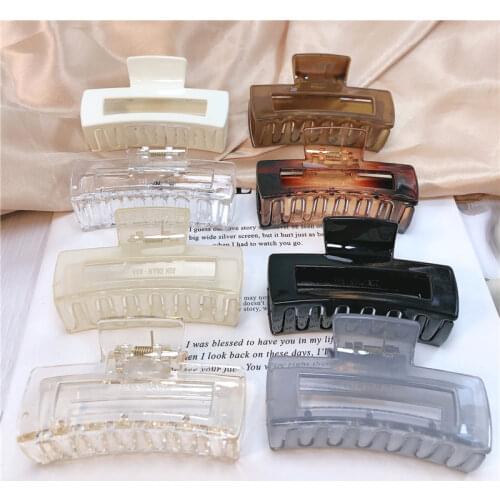 Korea Cute Large Bow Catch Clip Bath Hair Grab Top Clip Solid Color Matte Rabbit Ears Hairpin Card Women Accessories Hairpin