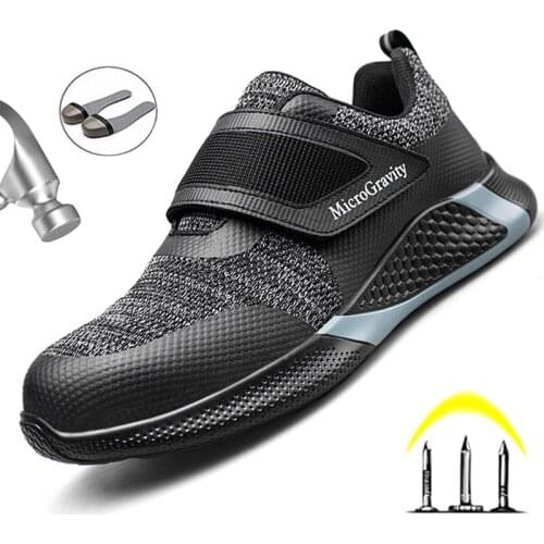 Lightweight Work Sneakers Men Indestructible Steel Toe Shoes Work Safety Boot Men Shoes Anti-puncture Safety Shoes Men Boots