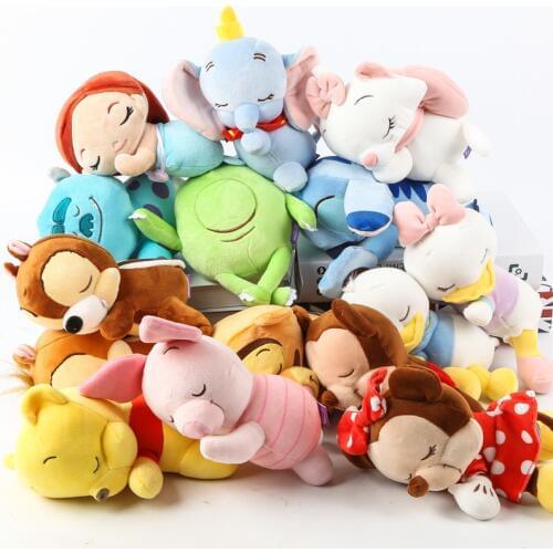 Mickey Mouse Minnie Donald Duck Plush Toys Cuddly tiger Dumbo elephant cat Squirrel cuddly baby sleeping gift for children