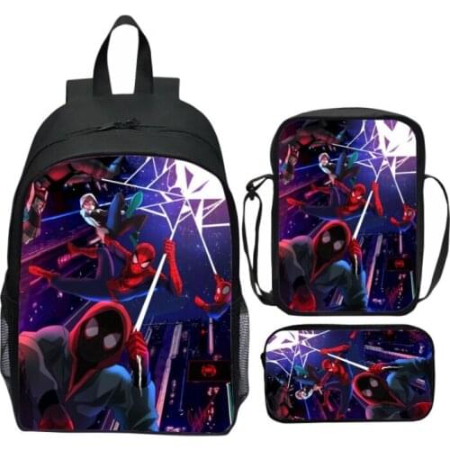 Fashion Comics Backpack Children Lovely Super Hero Spider Man School Backpacks Boys Cartoon Bag Kids Students School Bags