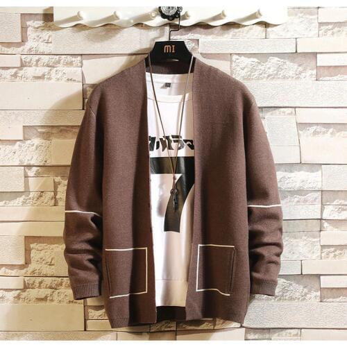 2019 Fashion Mens Sweater Cardigan Autumn Winter Warm Button Knitted Sweater Blouse Tops Solid Men Sweater Jacket Men Sweater