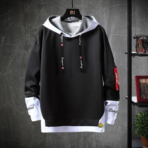 European American new best-selling Simple lace up mens hooded clothing fashion trend outdoor casual mens Pullover