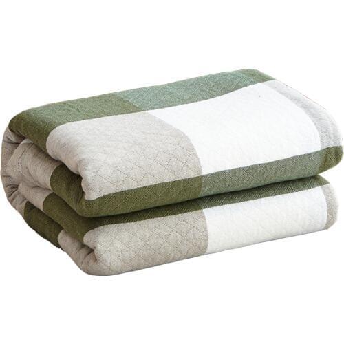 Japan Style Soft Quilts Cotton Bedspread Blanket For Single / Double Bed Mechenical Wash Natural Cotton Summer Comforters