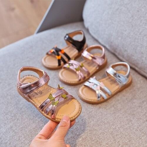 Casual Non-slip Soft Kid Toddler Baby Shoes Summer Korean Little Childrens Girls Princess Open Toe Beach Sandals 4 6 7 9 10 12t