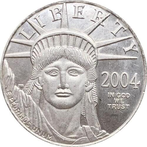 United States America 2004 W In God We Trust Liberty US Coin $50 Half Ounce 1/2 Bullion Silver Plated Copy Commemorative Coins