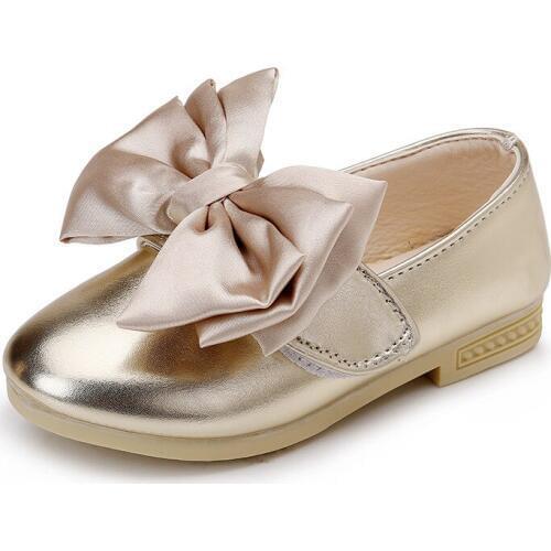 Newest Girls PU Shoes Children Bowknot Princess Shoes Kids Dance Shoes 3 Colors