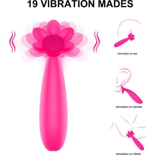 Rose Flower Vibration G Spot Vibrator Sex Toys For Women Clitoris Stimulator Masturbator Vaginal Nipple Massager Adult Only Toys