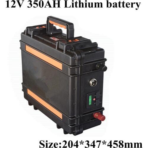 High Power 12V 350Ah Lithium Ion Battery with BMS for Caravans RV Golf Trolley Power Supply Solar Energy Storage+20A Charger