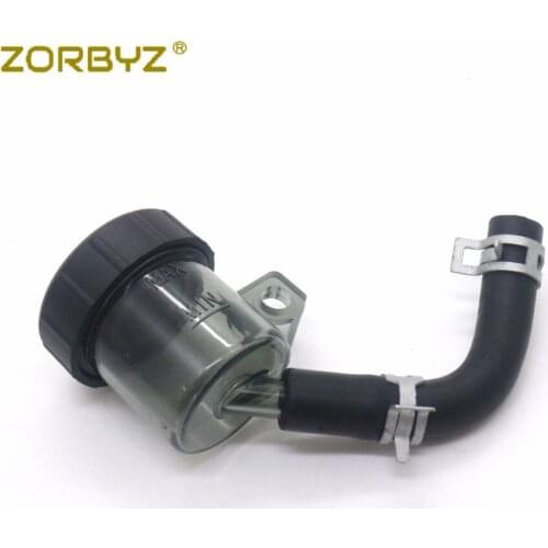 ZORBYZ Motorcycle Black Rear Brake Clutch Master Cylinder Fluid Reservoir Oil Tank Cap For Honda Suzuki Yamaha Triumph Universal