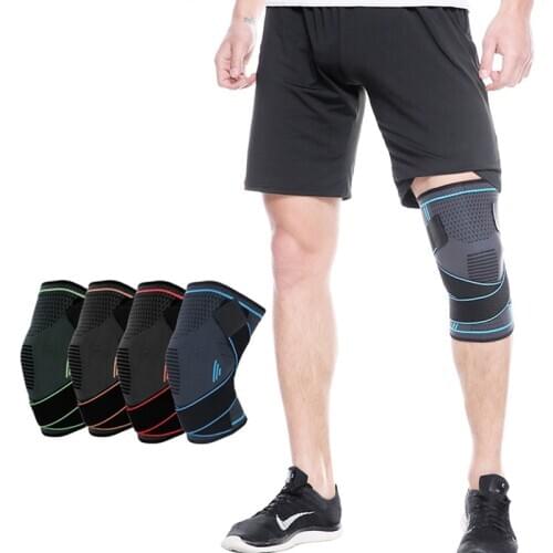 1pc Kneepad Support Professional Protector Sports Knee Pads Breathable Bandage Knee Brace Basketball Tennis Cycling