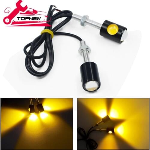 2Pcs LED Motorcycle Light Motorcycle Turn Signals Lights Universal Motorbike LED Indicator Blinker Amber Lamp