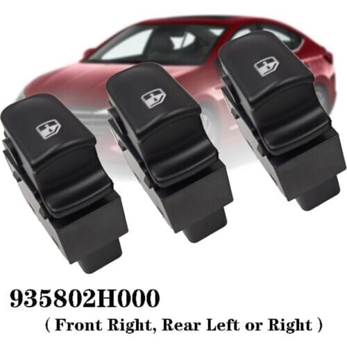 3Pcs Power Window Switch Front Right, Rear Left or Right, Window Buttons for Hyundai Elantra HD 2006-2009 935802H000