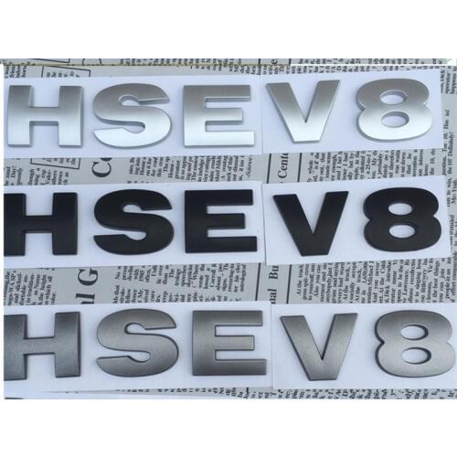3D HSE V8 letters trunk tailgate emblem badge logo nameplate car styling stickers for land rover discovery 4