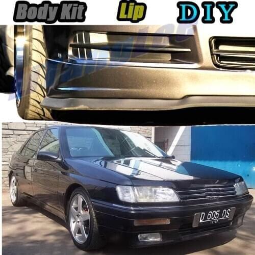 Car Bumper Lip Front Spoiler Skirt Deflector For Peugeot 605 607 608 Tune Car Modified Body Kit VIP Hella Flush Lips