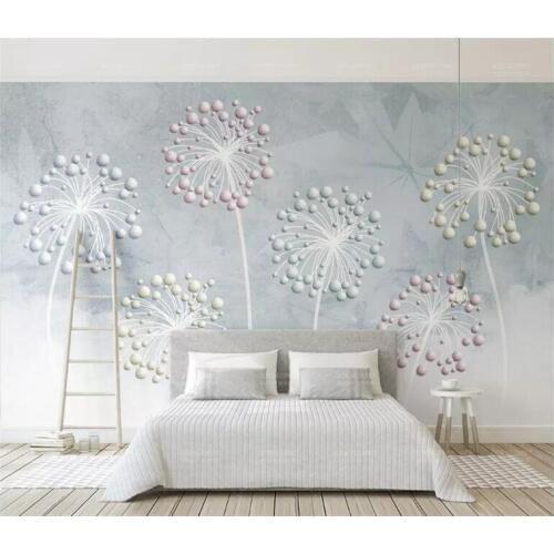 Large 3d mural wallpaper for living room tv background wall paper roll Planta diamonds flowers wallpaper for wall 3d