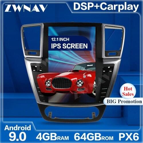 Tesla Style Big Screen Android 9.0 Car Multimedia Player For MERCEDES-BENZ GL For Benz ML 2012+ Audio Radio stereo BT head unit
