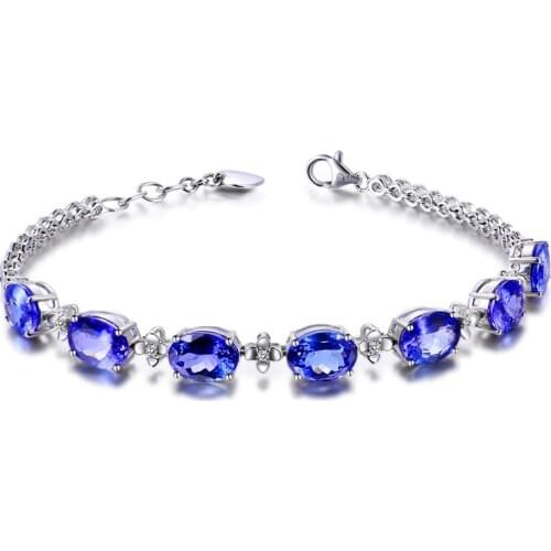 New 925 Sterling Silver Bracelet Sapphire Creative Silver Bracelet For Women Wedding Jewelry Gift