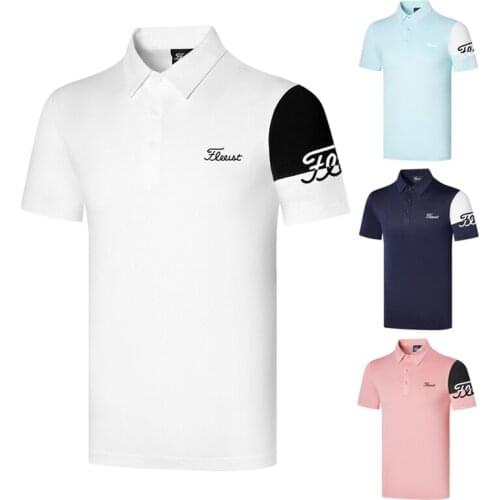 Quick-drying Golf Apparel Quick Dry Polo Mens Short Sleeve T-shirt Sweat Wicking and Breathable Outdoor Sportswear Summer