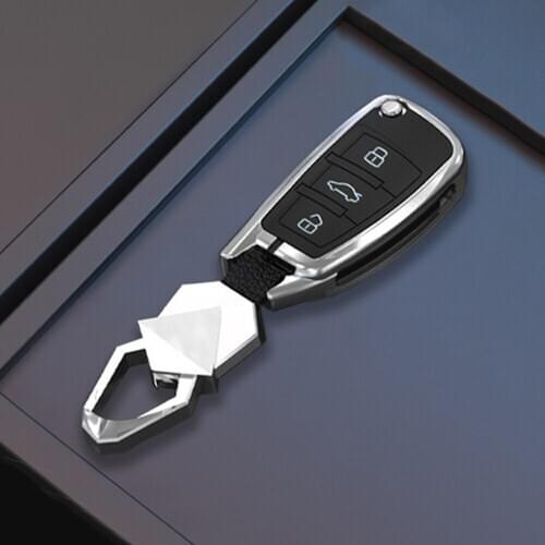 Zinc Alloy Car Key Case Fob Shell Holder For Audi A1 S1 A3 S3 A4 A6 RS6 TT Q3 Q7 2005-2013 Keyless Remote Key Cover Car Styling