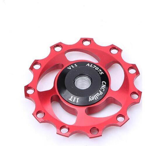 Mountain Road Bicycle Rear Dial Steel Palin Guide Wheel Shaft 11T Bicycle Aluminum Alloy Rear Dial Guide Wheel Accessories