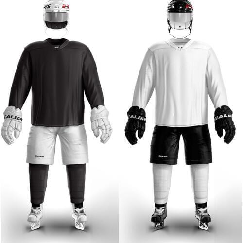 Cool Hockey 2 pieces single color Breathable Quick Dry home and away ice hockey jersey for practice H6000