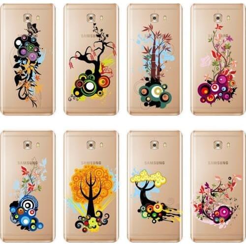 Art flower Floral Abstract Girl Phone Case Silicone For Samsung Galaxy C5 C7 C8 Soft Back Cover For Samsung Galaxy C9 C7 C5 Pro