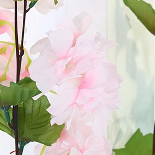 3PCS Artificial Silk Roses Flowers Rattan Vine Hanging Garland for Home Wedding Garden Party Decoration Behogar