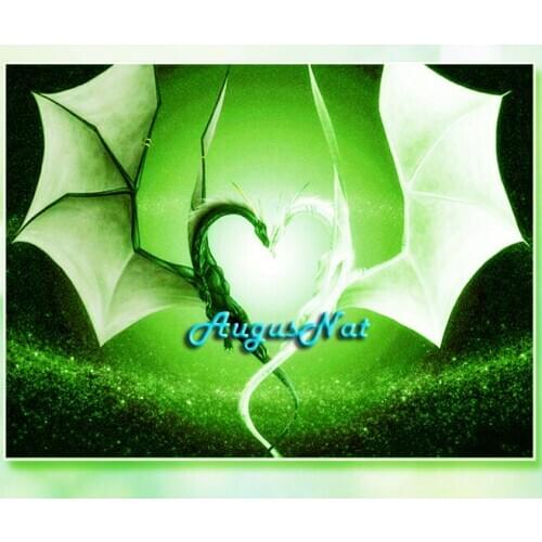 Dragon diamond painting full square animal wall art scenery diamond dotz bat diamont drawing sticker gem pasted poster birds art