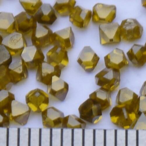 Large Particle Single Crystal Synthetic Diamond 2.2mm Average Weight 0.109 Carat