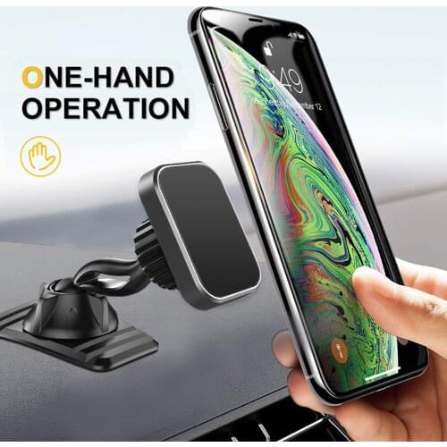 Magnetic Car Phone Holder for iphone 11 12 Magnet Bracket 360 Degree Car Air Vent Mount GPS Support One-hand Operation Stand