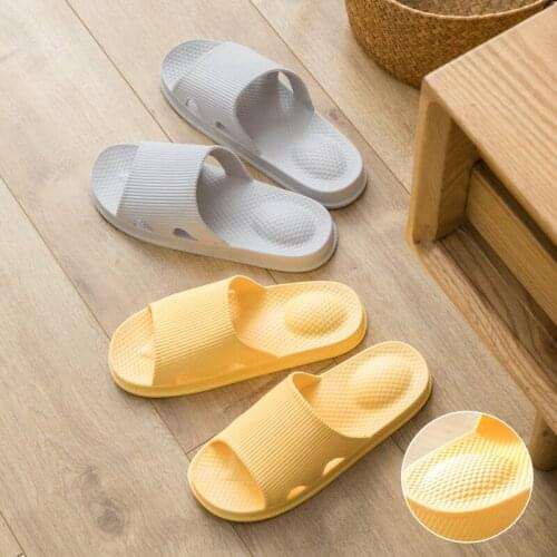 Women Men Summer Slippers Massage Pvc Bathroom Anti-slip Indoor Home Couples Home Slippers Heightening Breathable Waterproof