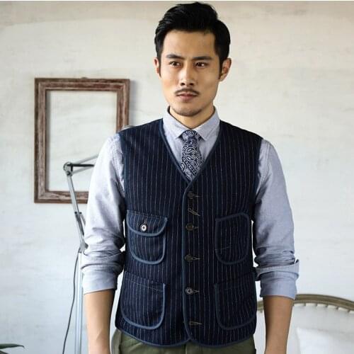 MJ-0013 Read Description! Asian Size Vintage 55% Wool Mens Casual Vest