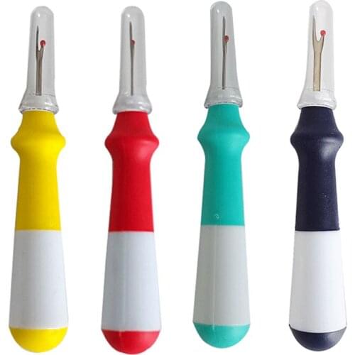 New Plastic Handle Sharp Craft Thread Cutter Seam Ripper Safety Handle Stitch Unpicker Hand Tools Needles Arts Sewing Accessory