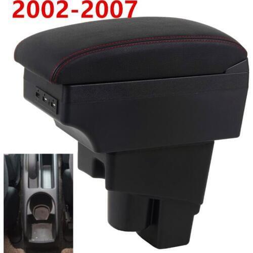 For Fit Jazz hatchback armrest box central Store content Storage box USB interface 2002-2007