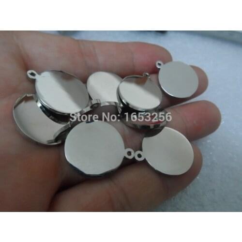 Wholesale 10pcs Fashion Style High Polished Round circle Charms pendant stainless steel DIY Jewelry