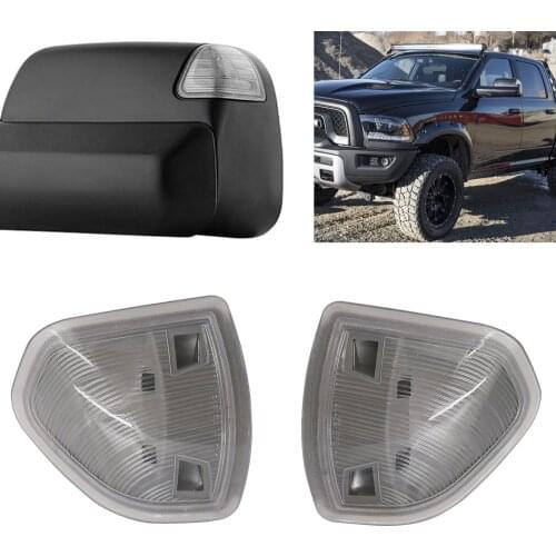 Clear Lens Amber LED Side Mirror Turn Signal Lights For Dodge Ram 1500 2500 3500