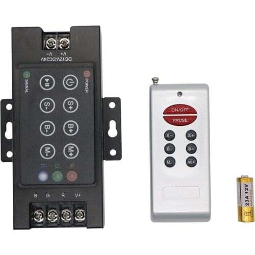 SZYOUMY FREE SHIPPING 20 PCS RF 8 key RGB LED Remote Control LED RGB Switch DC12V-24V Wireless Controller Remote Controller