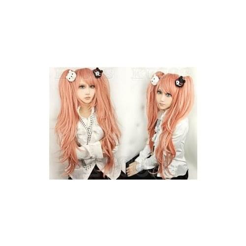 Danganronpa Dangan-Ronpa Junko Enoshima Hair Black White Bear Hairpin Halloween Cosplay Wig