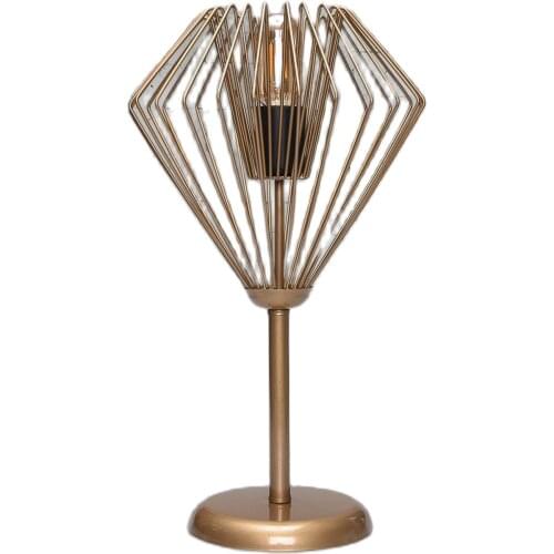 Hmydesign Geometric Designed Stylish Bronze Spacious Design Table Lamp Gift Living Room Bedroom Office Lampshade For Gold