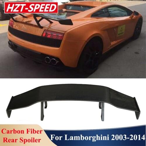 DM Style Real Carbon Fiber Back Trunk Rear Spoiler Wing Car Body Kits For Lamborghini Gallardo LP550 LP560 LP570 2003-2014