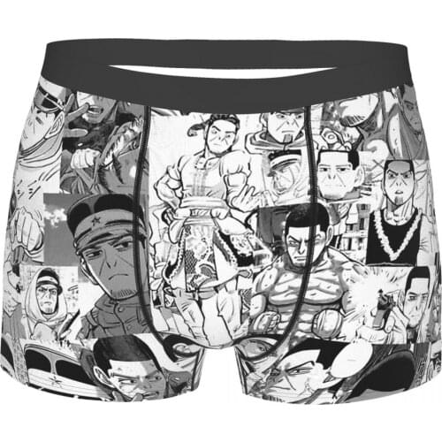 Golden Kamuy Asirpa Saichi Sugimoto Tsukishima Panels Underpants Breathbale Panties Mens Underwear Print Shorts Boxer Briefs