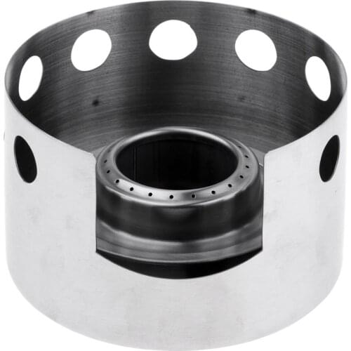 Outdoor Stainless Steel Spirit Stove Stand Camping Cooking Rack Windshield