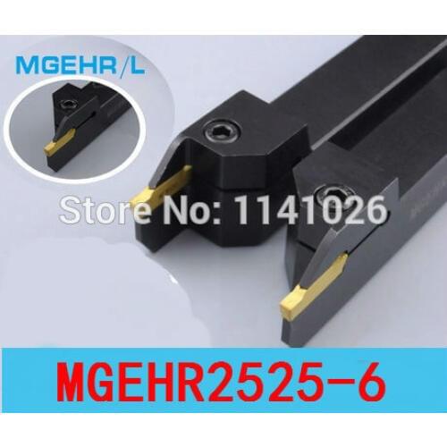 MGEHR2525-6 External Grooving CNC Lathe Tool Holder, 6.0mm Width MGEHR/L Grooving&Parting Cutting Tool Holder for MGMN600 Insert